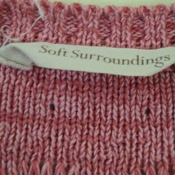 Soft Surroundings Lisabetta Striped Sweater Sustainable Cotton Size S - Picture 5 of 7